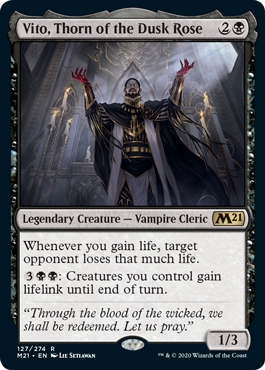 Vito, Thorn of the Dusk Rose Magic Core Set 2021 Bordless